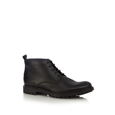 Black cleated Chukka boots